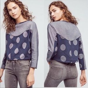 Anthro Postmark Dolman Sweater Pullover Metallic